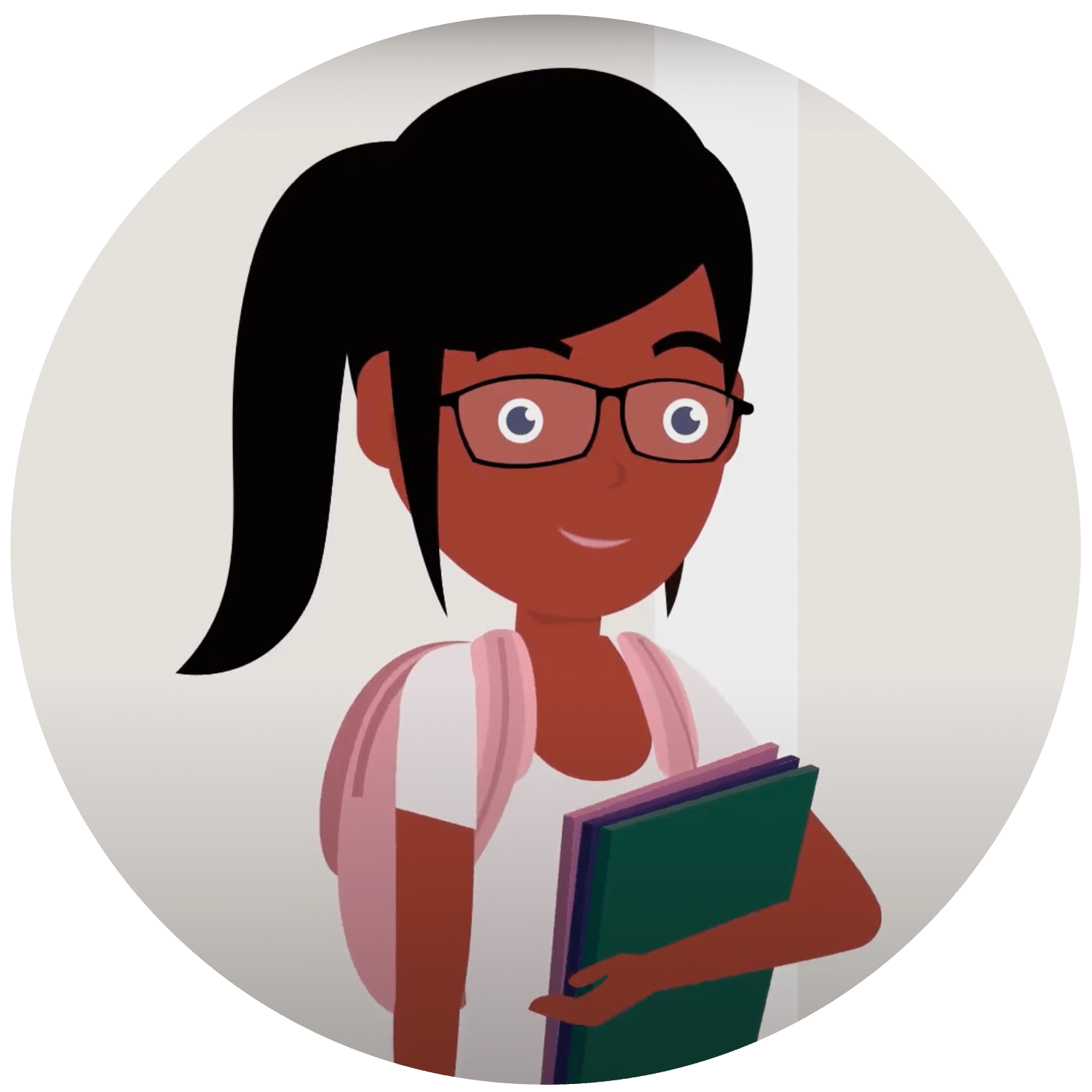 student holding books icon