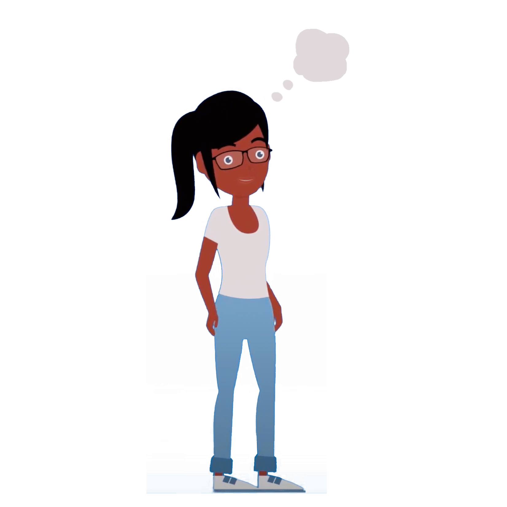 young girl thinking about her future